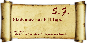 Stefanovics Filippa névjegykártya